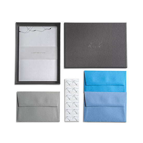 Load image into Gallery viewer, Abstract Ink Luxury Writing Paper &amp;amp; Envelope Set
