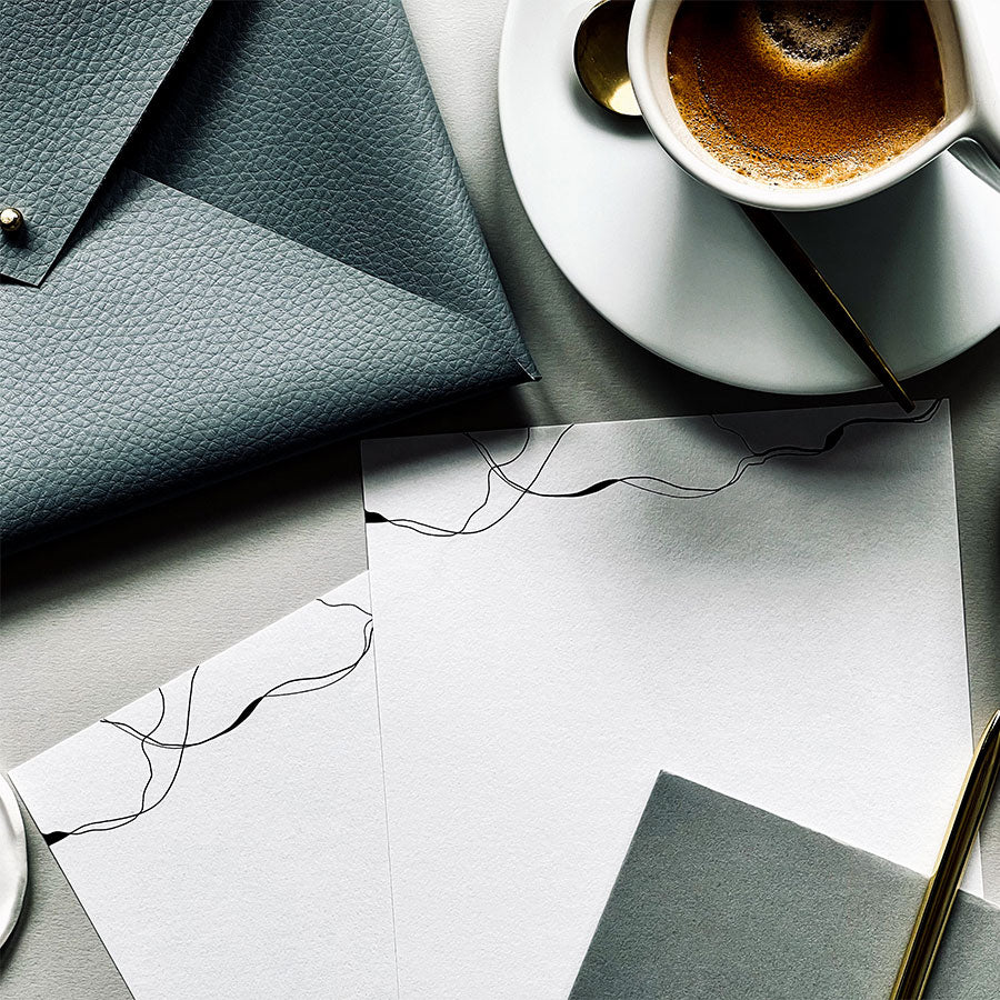 This modern & minimalist theme was inspired by the beauty of ink, which we wanted to portray with a simplistic & contemporary design.