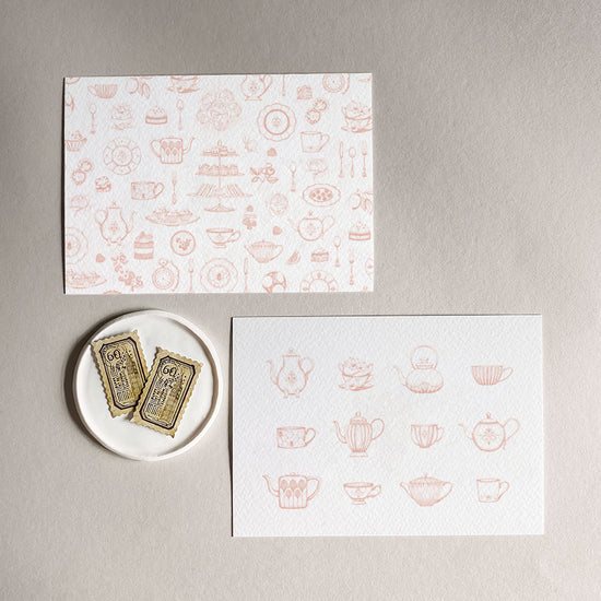 Tissue Wrapped Afternoon Tea Stationery Set
