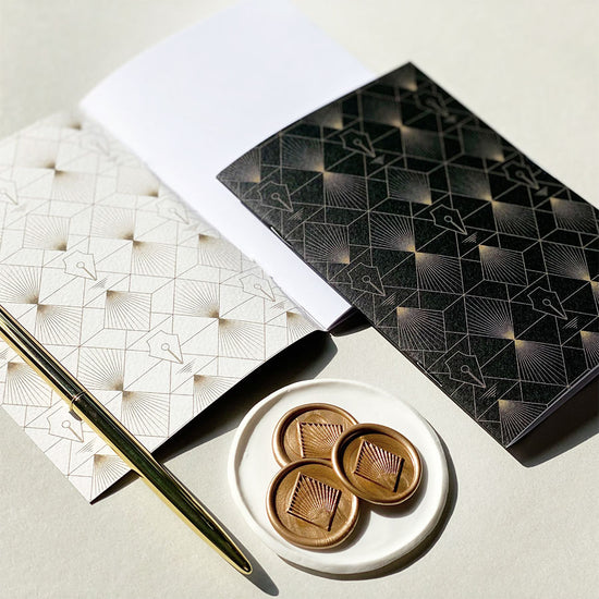 Faux Leather Book Cover - Tissue Paper Technique 