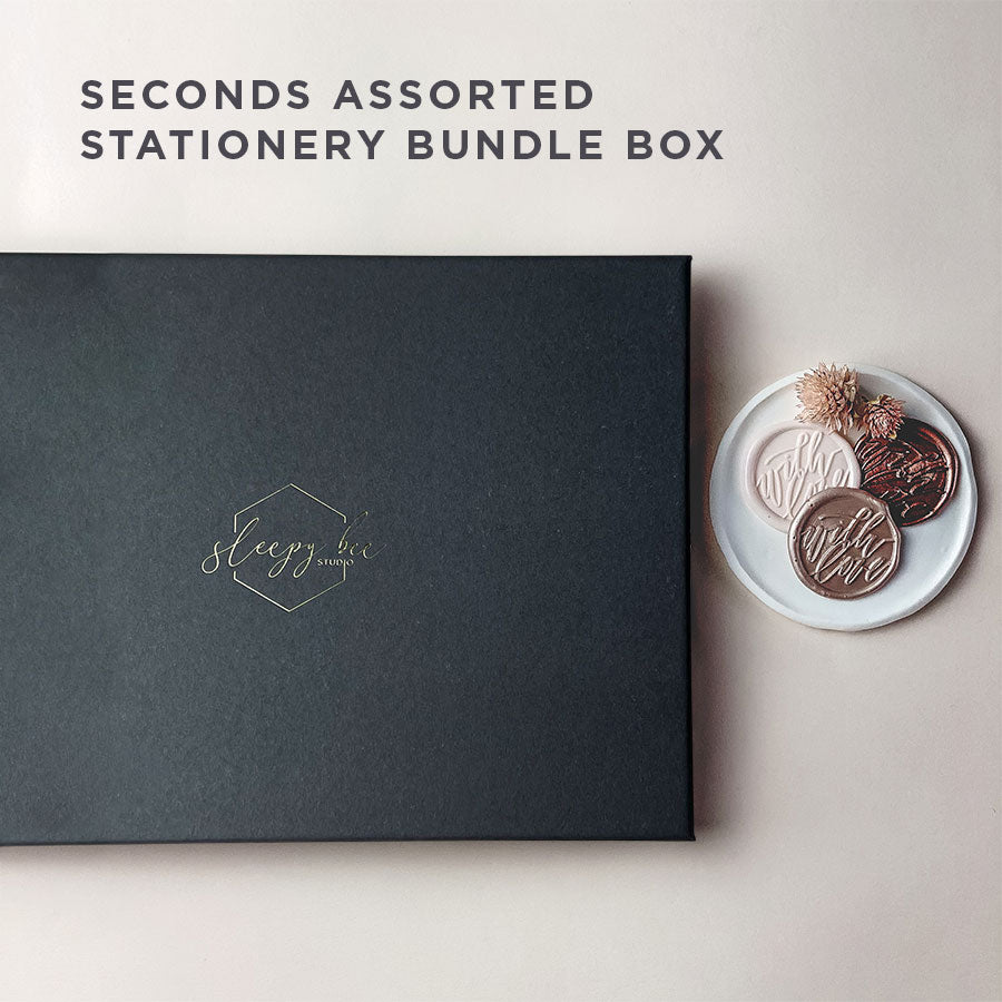 
                      
                        Seconds sale stationery bundle box are slightly imperfect items that are still perfectly usable, produced using high quality materials.
                      
                    