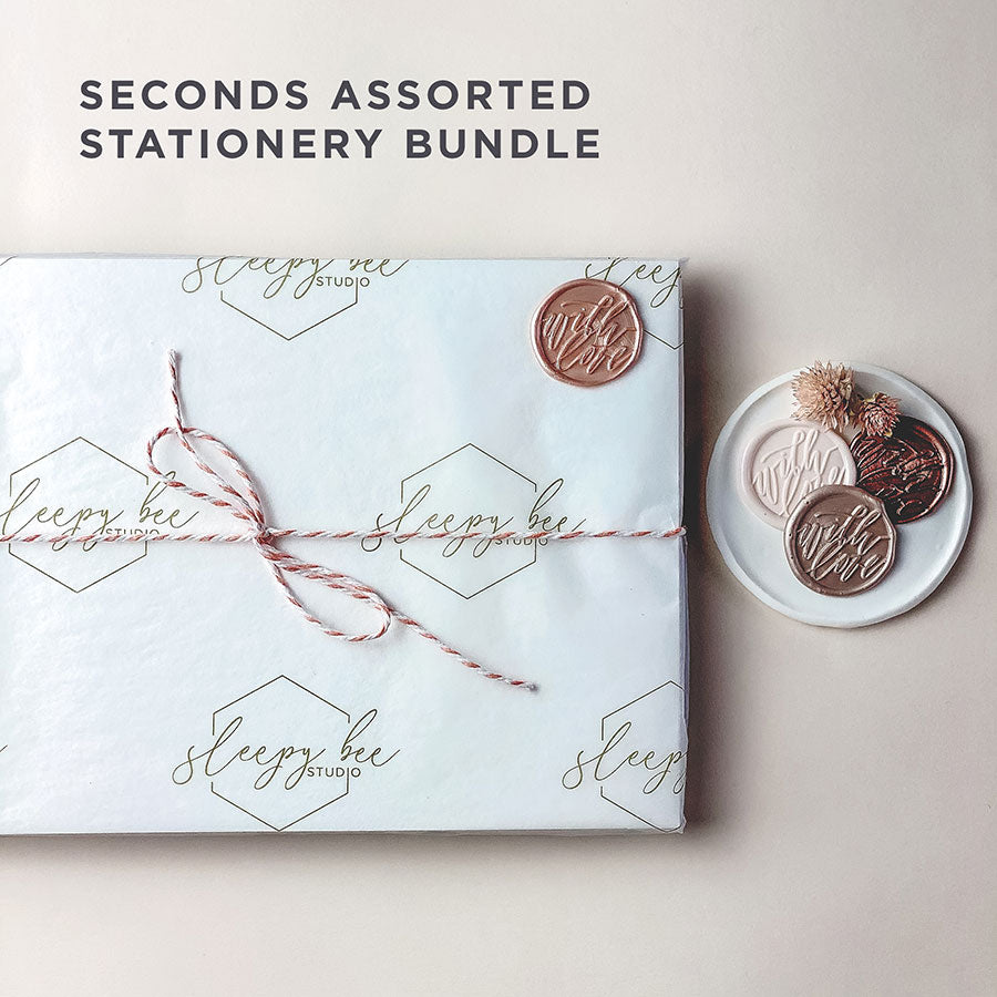 
                      
                        Seconds stationery bundle are slightly imperfect items that are still perfectly usable, produced using high quality materials.
                      
                    